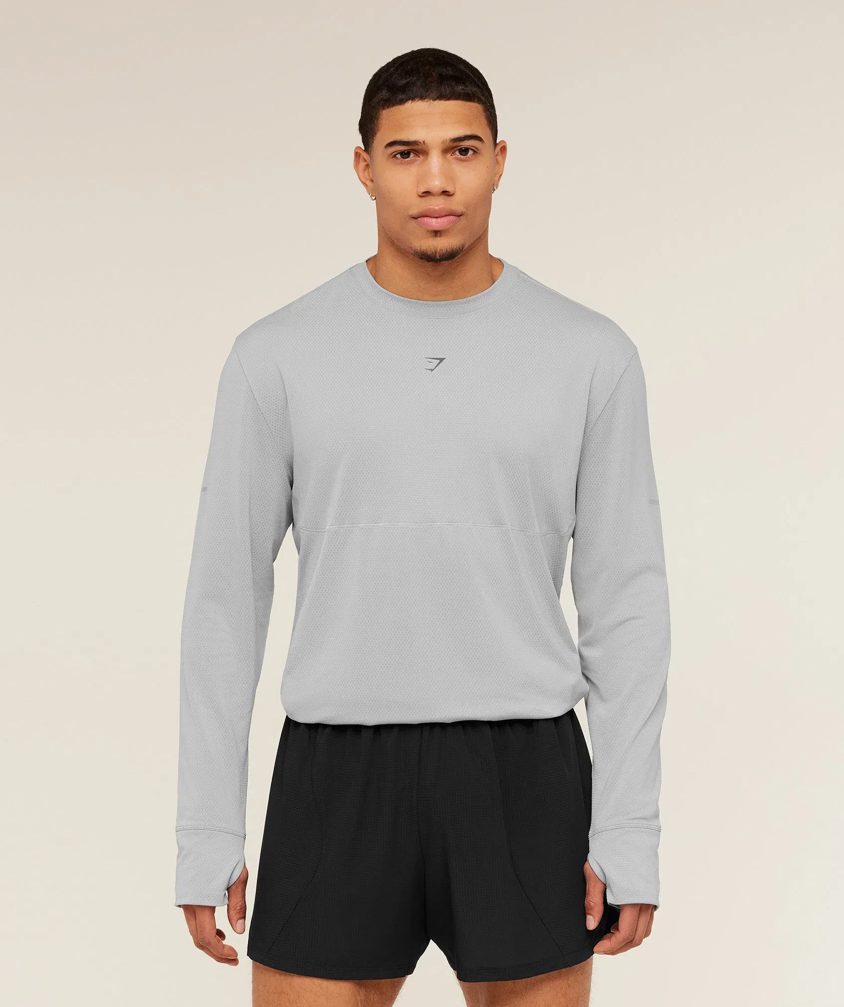Gymshark Running Long Sleeve T-Shirt - Stratus Grey