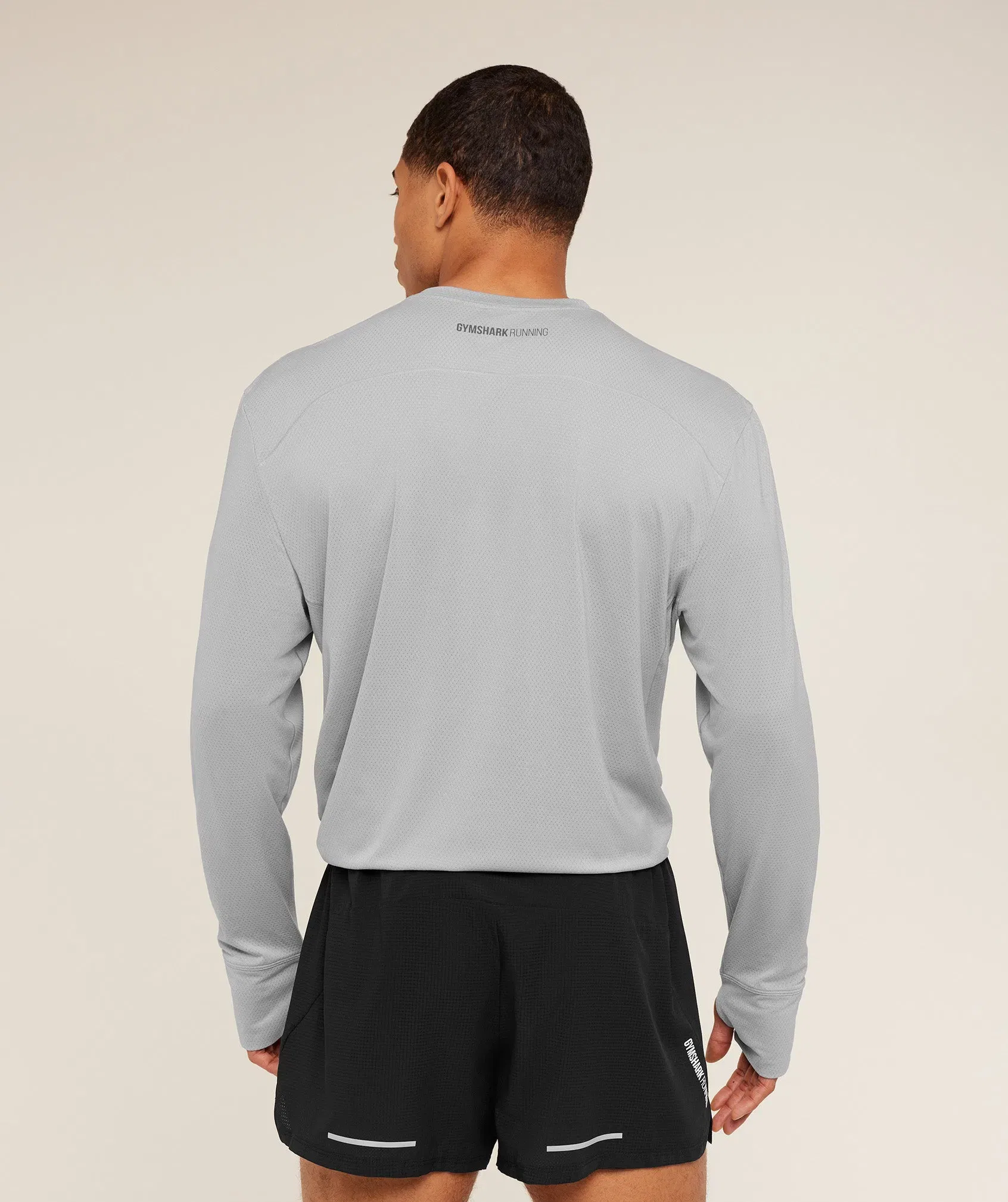 Gymshark Running Long Sleeve T-Shirt - Stratus Grey