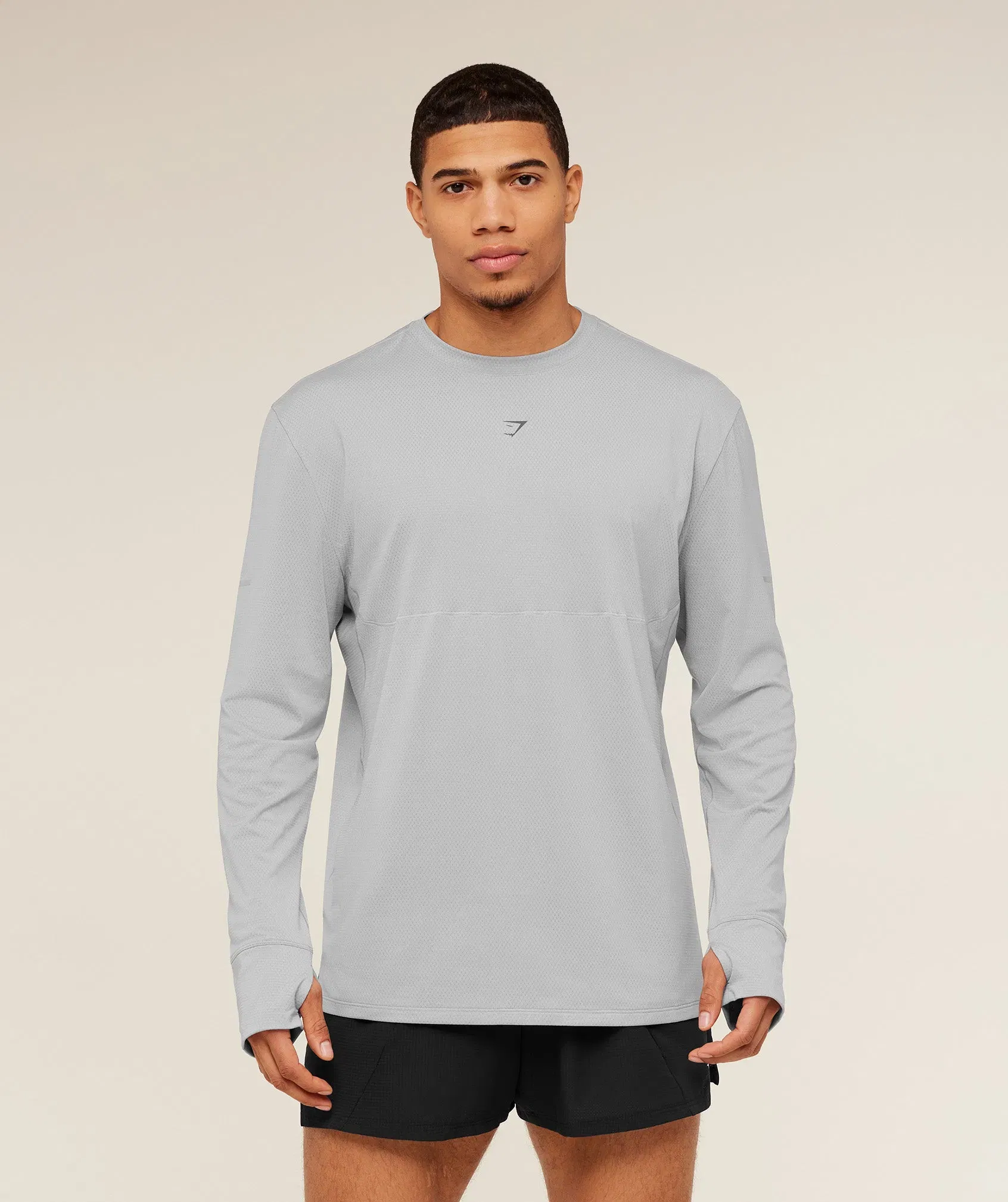 Gymshark Running Long Sleeve T-Shirt - Stratus Grey