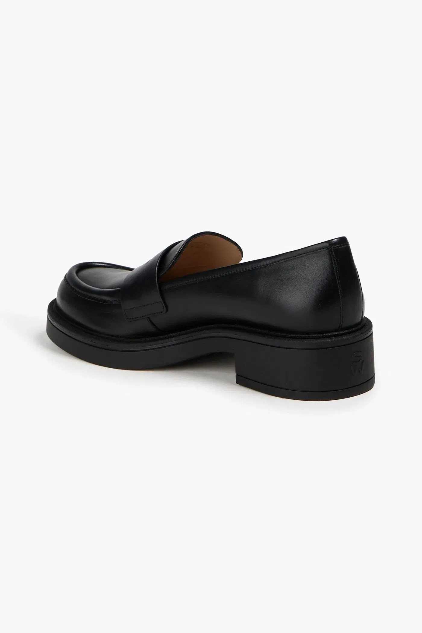 Stuart Weitzman Louise Leather Penny Loafers Black Women's