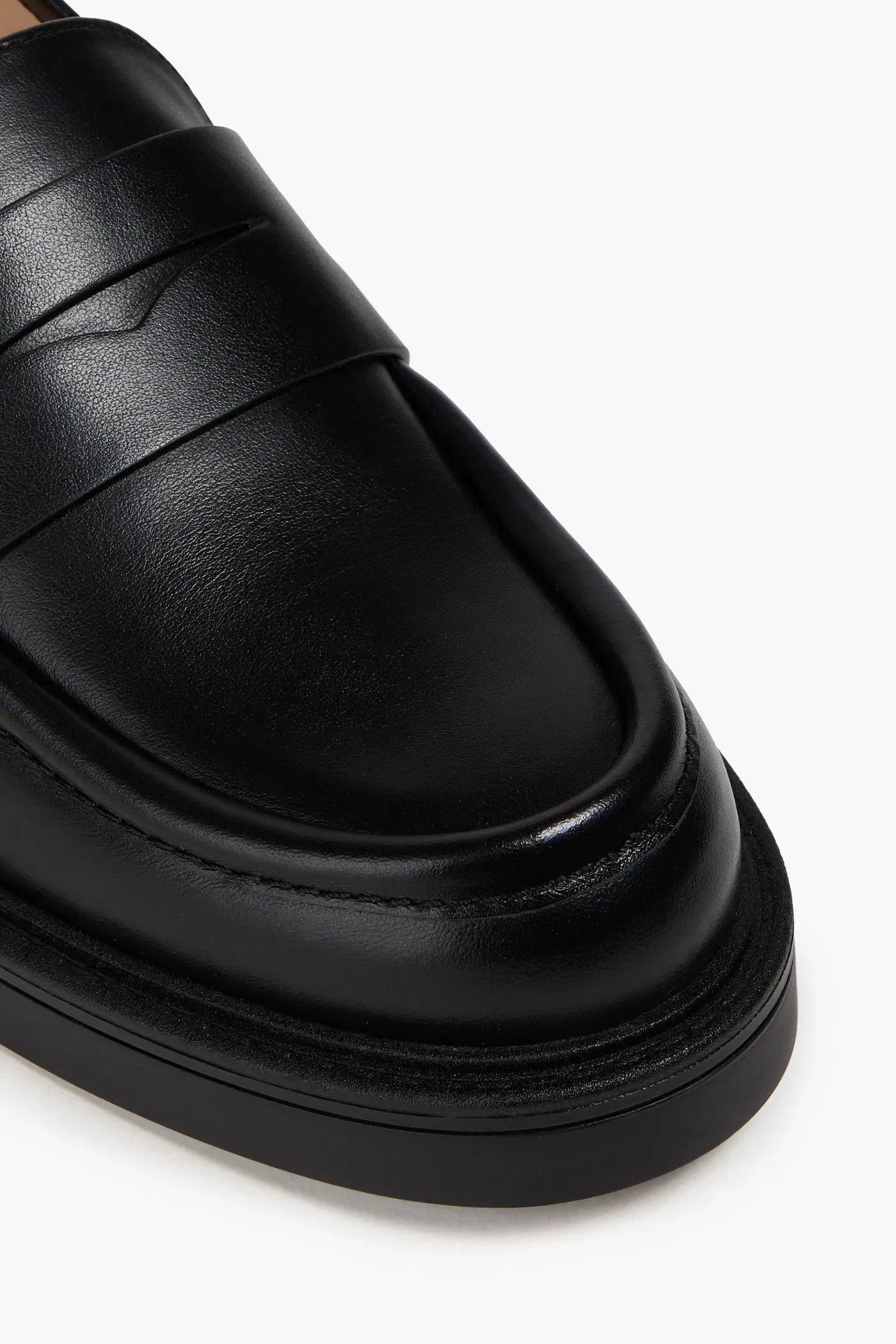 Stuart Weitzman Louise Leather Penny Loafers Black Women's
