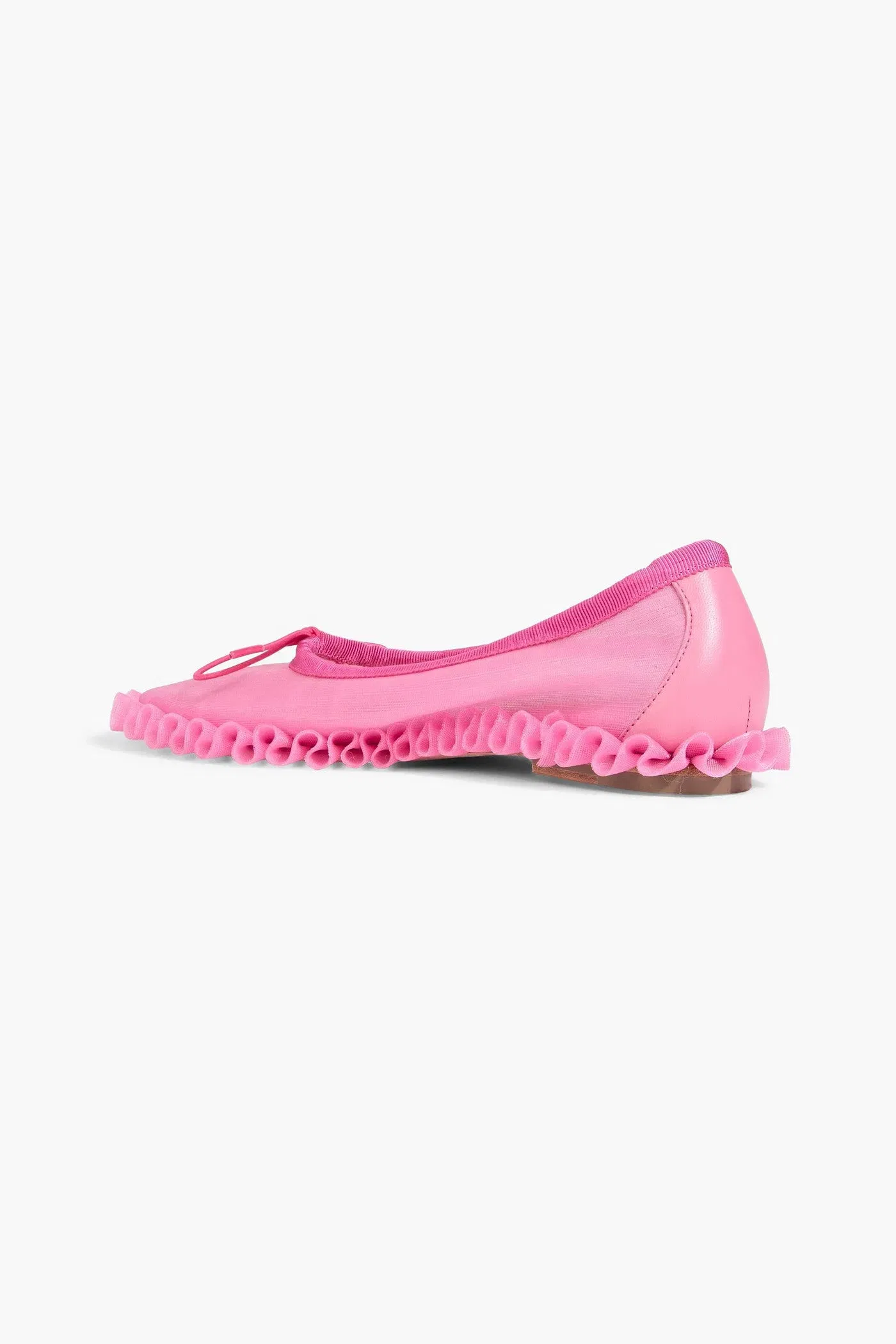 Simone Rocha Ruffled Mesh Ballet Flats Pink Women's