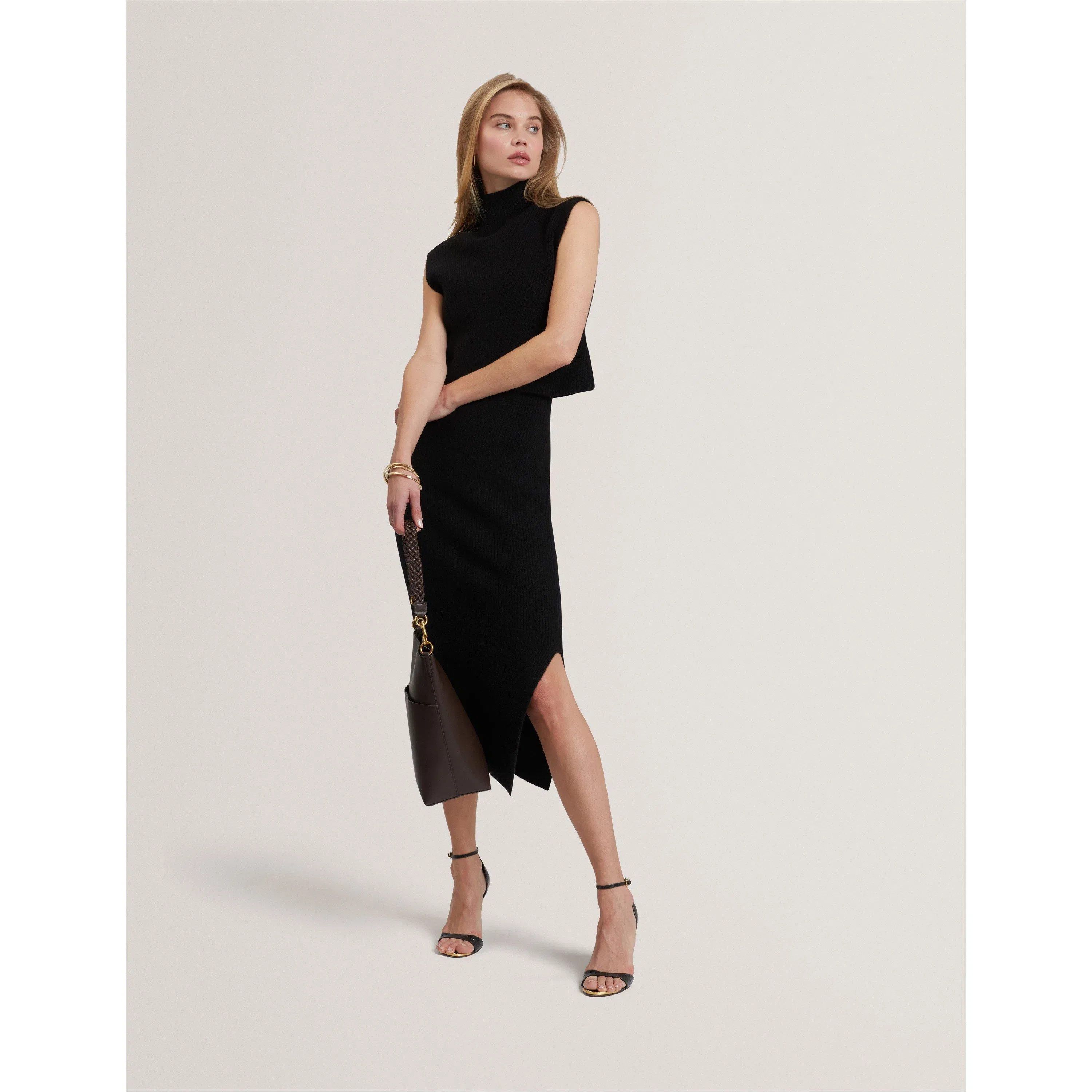 Sleeveless Knitted Jumper Dress