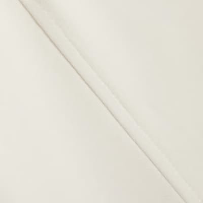 Cream Short Sleeve Tie Back Seamed Top