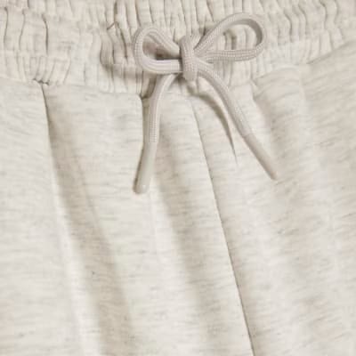 Grey Premium Drawstring Wide Leg Joggers