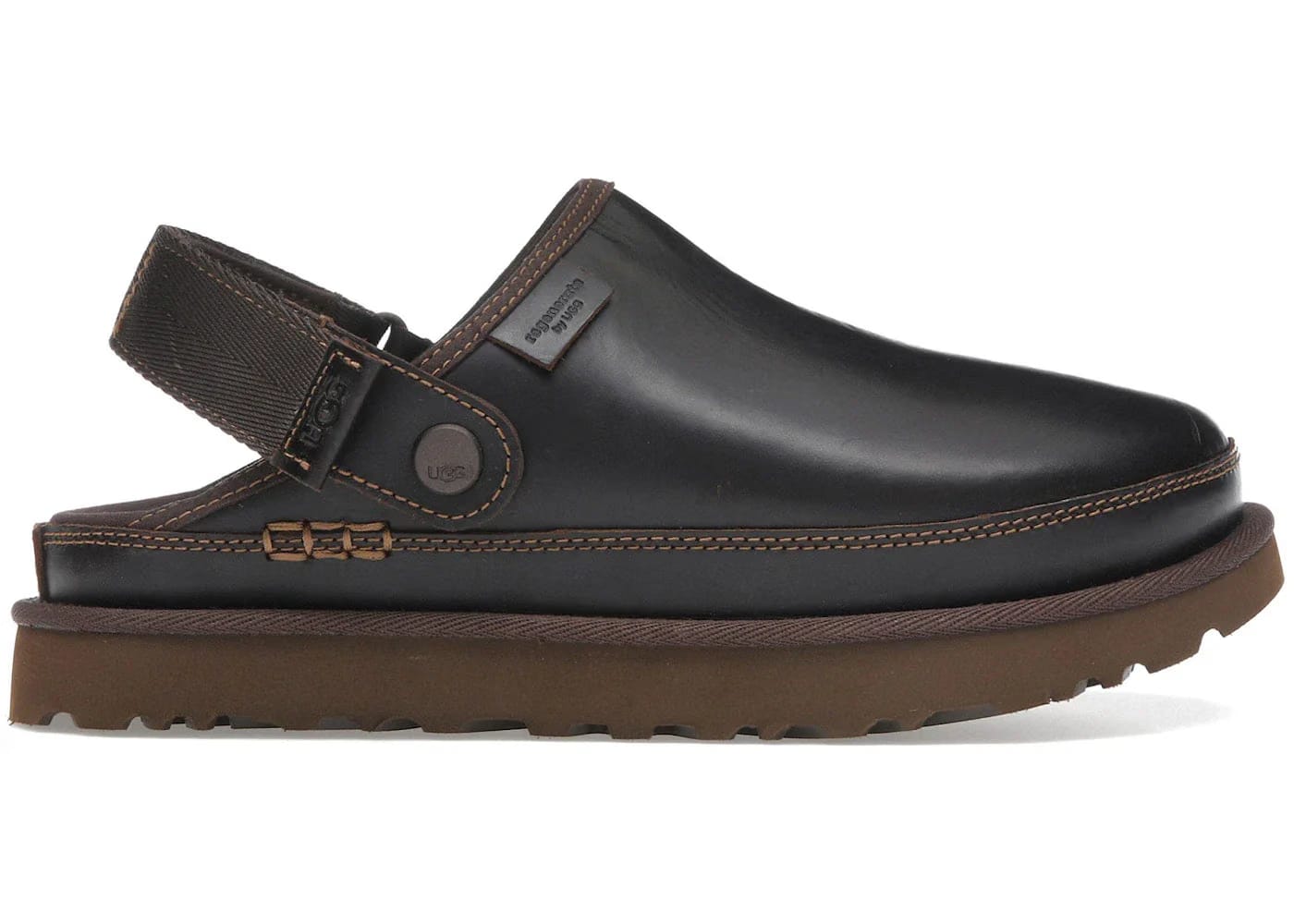 Ugg Goldenstar Clog Leather Regen Ironwood Womens