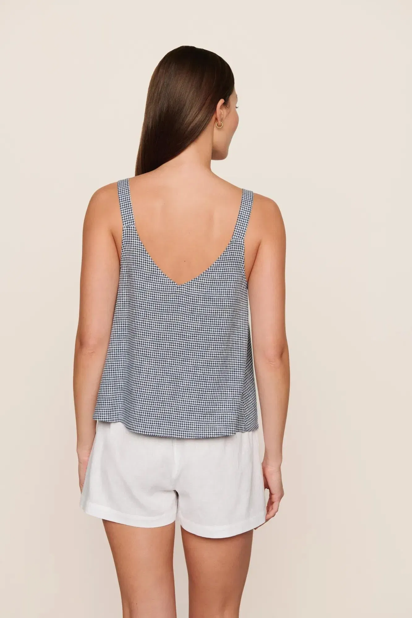 Linen Blend V Neck Cami
