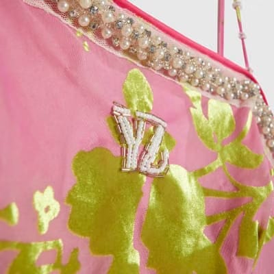 Pink Year Zero Floral Embellished Slip Dress