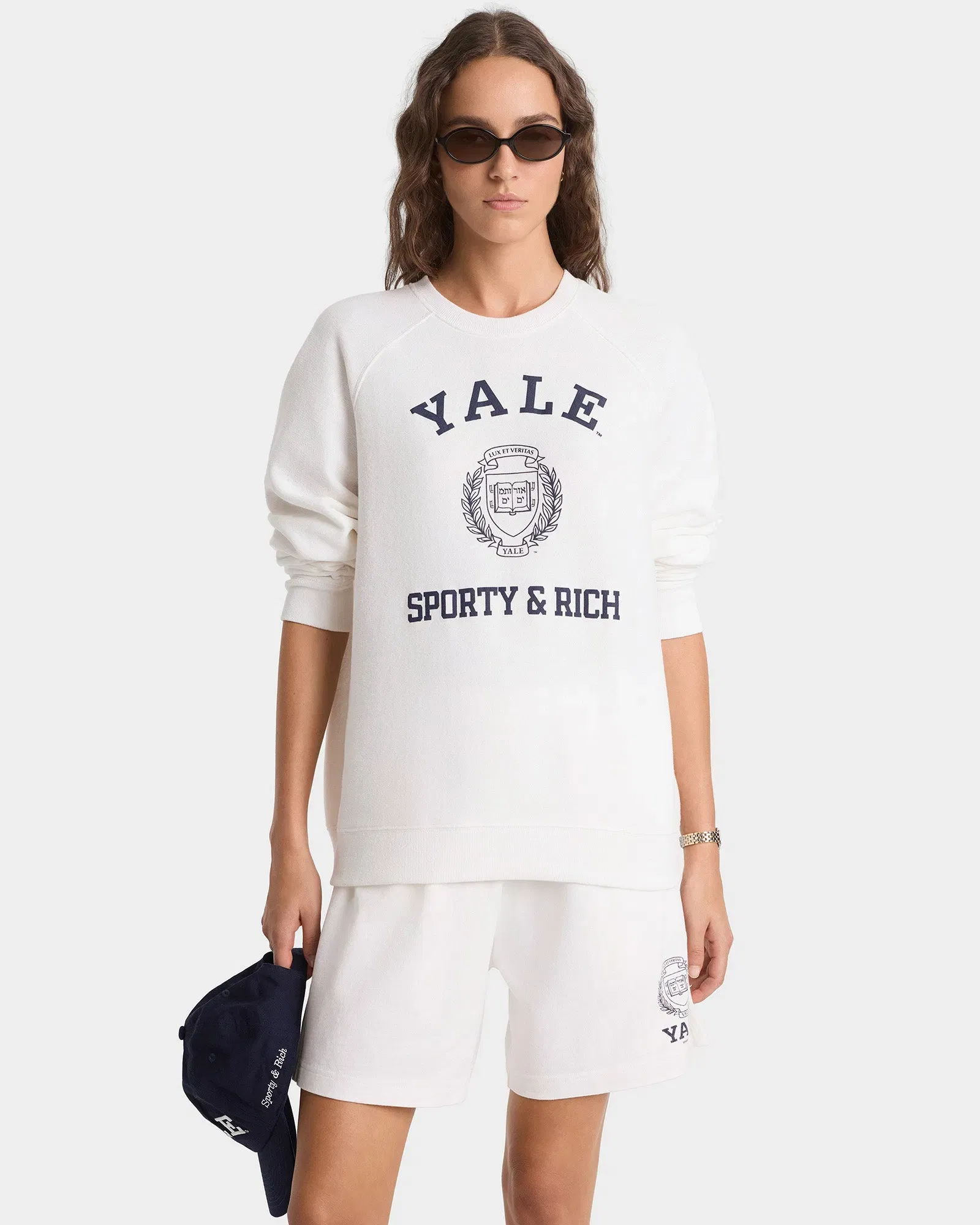 Veritas Soft Crewneck - White/Navy