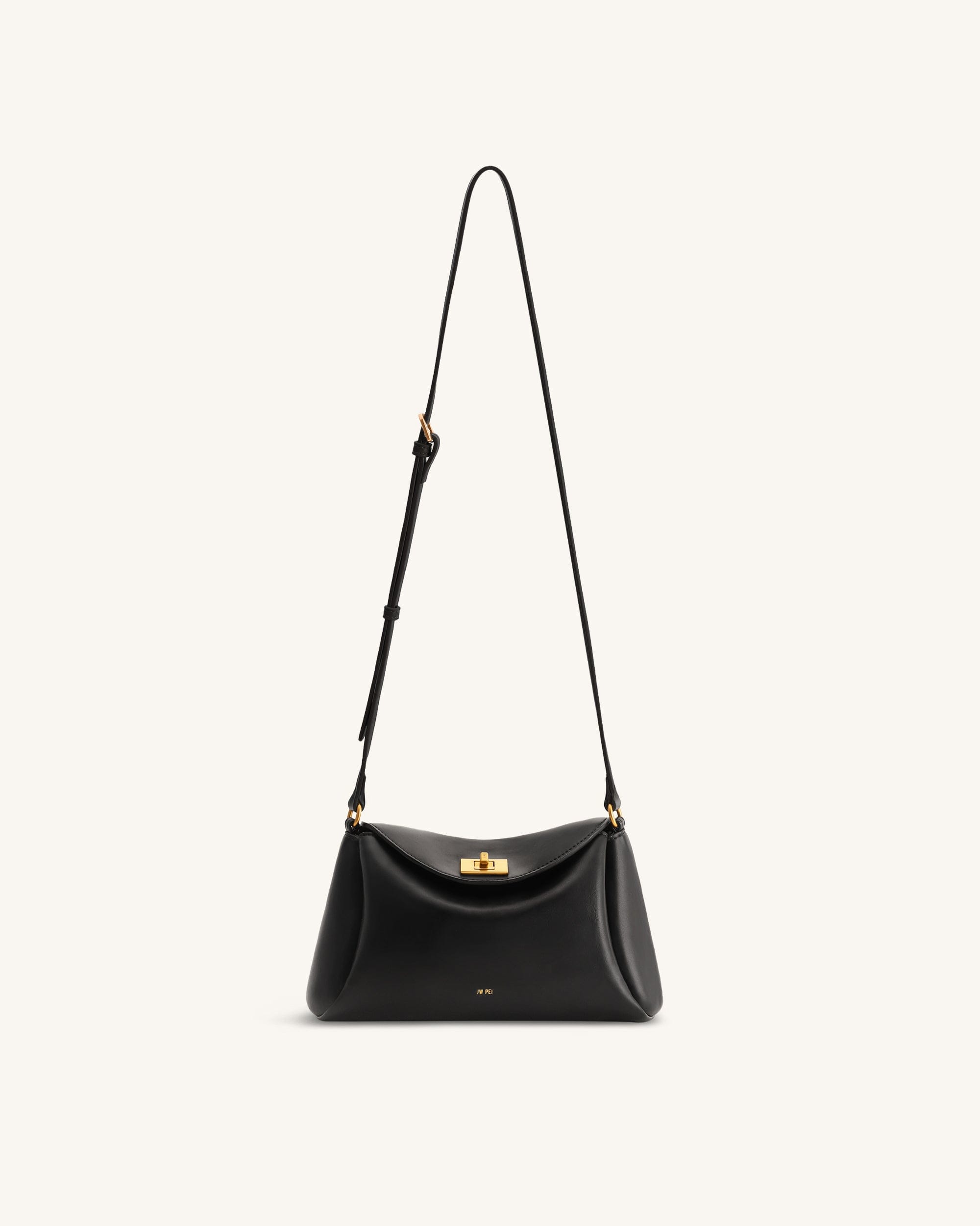 Greta Twist-Lock Crossbody Bag - Brown