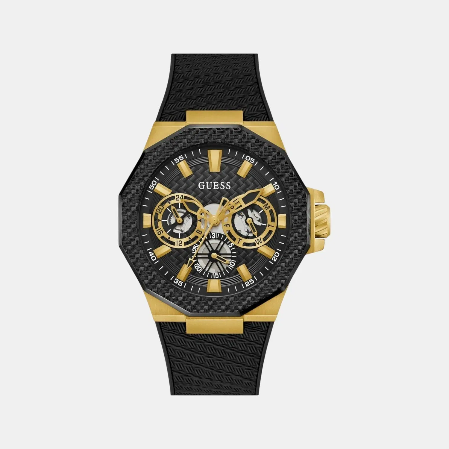 Guess GS Indy Men Quartz Black Dial Analog Stainless Steel Gw0853G2
