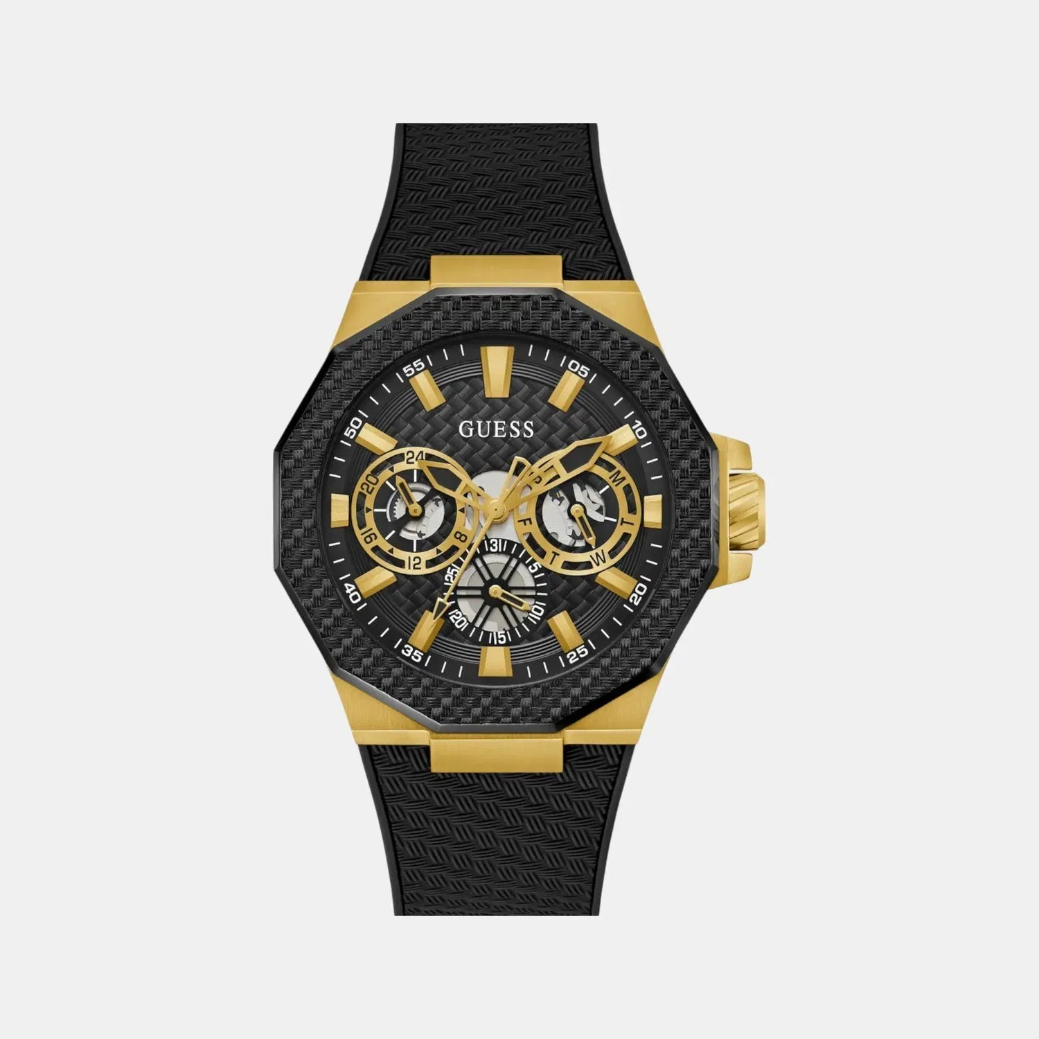 Guess GS Indy Men Quartz Black Dial Analog Stainless Steel Gw0853G2