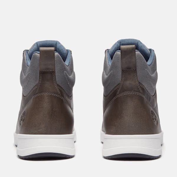Timberland Mens Parker Street High-Top Sneaker Dark Grey Full-Grain