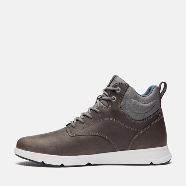 Timberland Mens Parker Street High-Top Sneaker Dark Grey Full-Grain