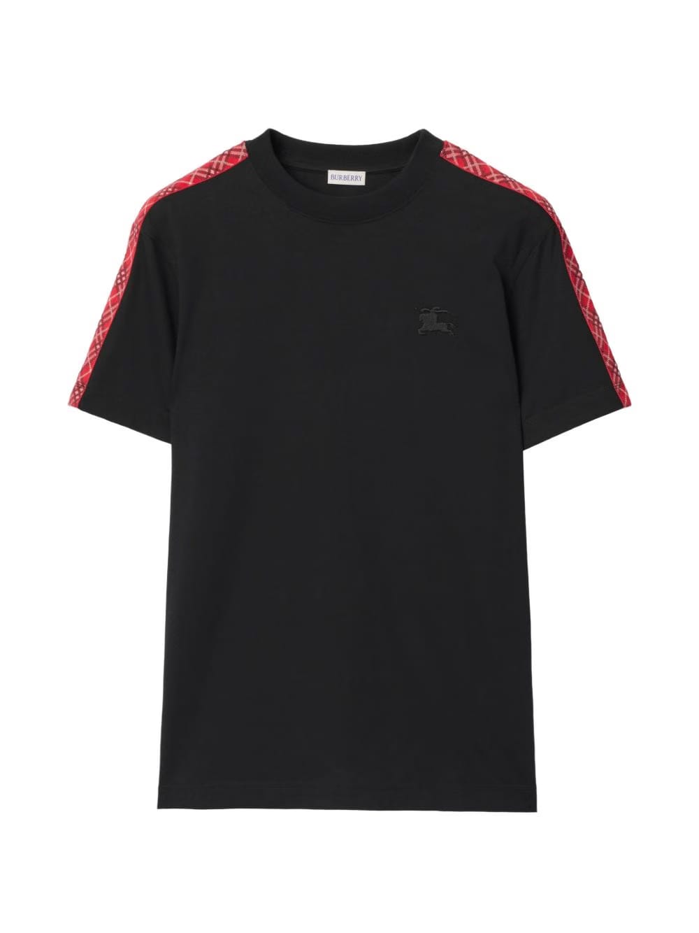Burberry check-trim embroidered T-shirt