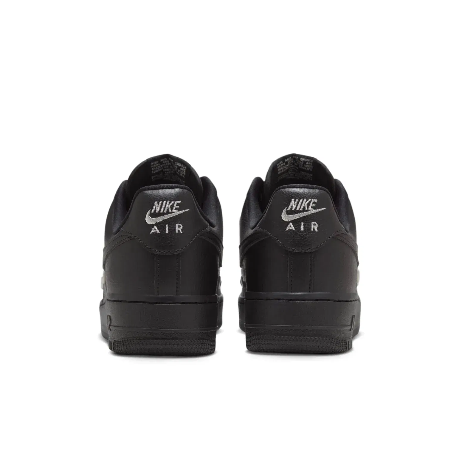 Nike(WMNS) Nike Air Force 1 Low 'Black Silver Mini Swoosh'