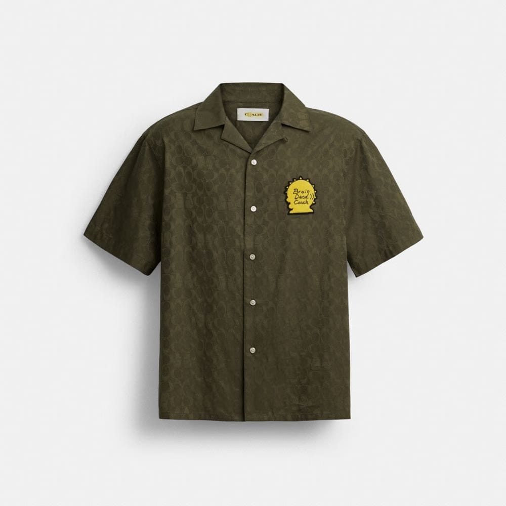 Coach Coach | Brain Dead Signature Camp Shirt Green