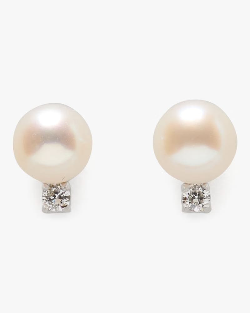 Kate Spade Fine Meant To Be Pearl & Diamond Studs