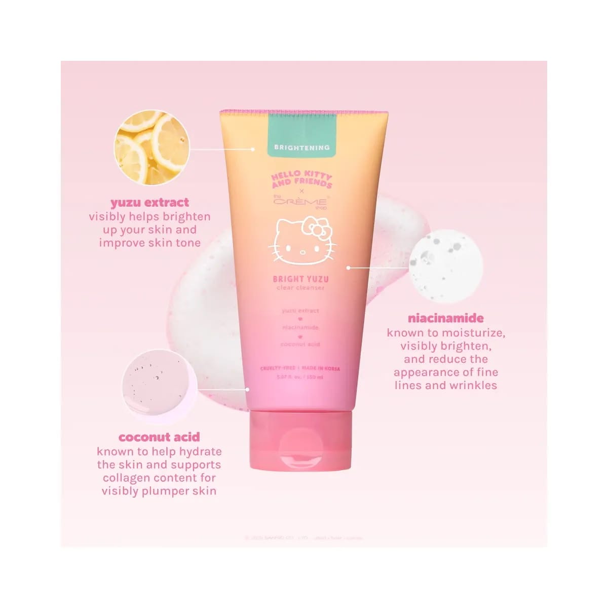 The Crème Shop Hello Kitty and Friends Bright Yuzu Clear Cleanser