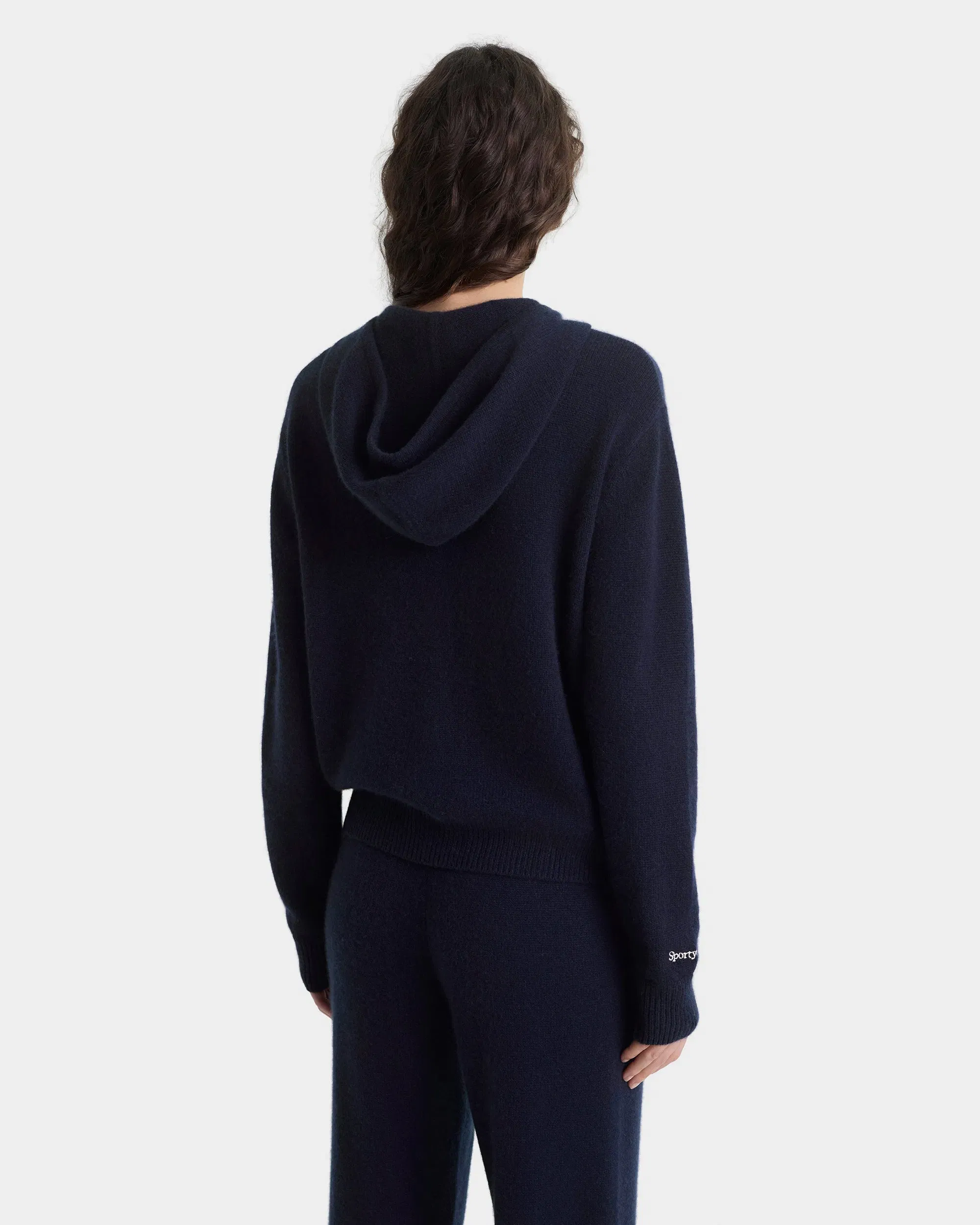 Heritage Yankees Serif Cashmere Zip Hoodie - Navy/White