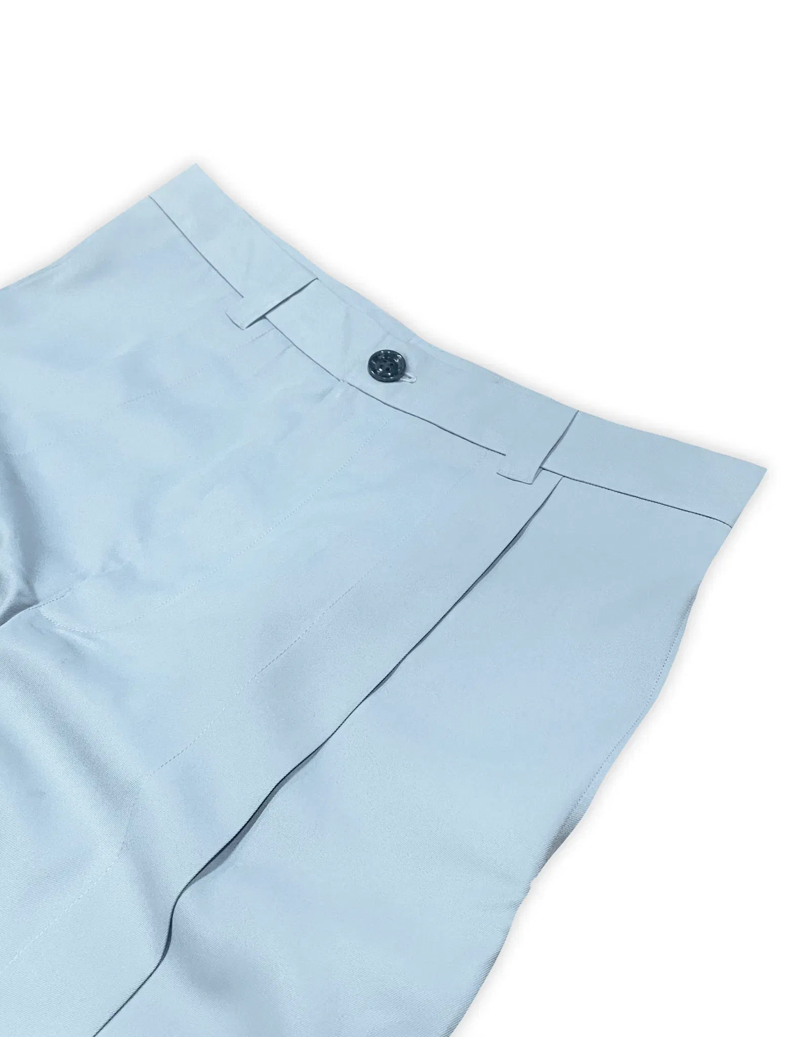 BASIC PLEATED PANTS IN ASH BLUE