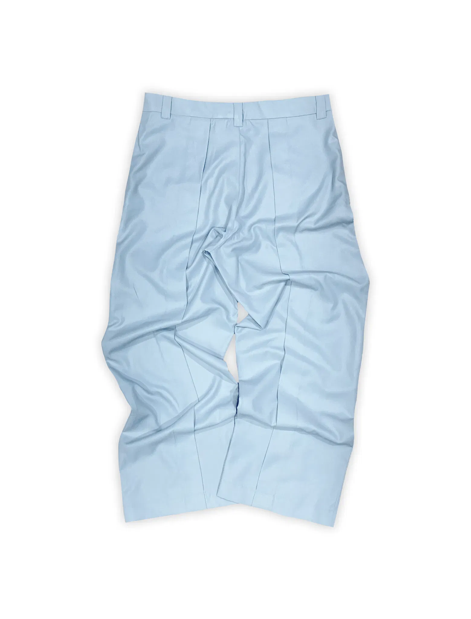 BASIC PLEATED PANTS IN ASH BLUE