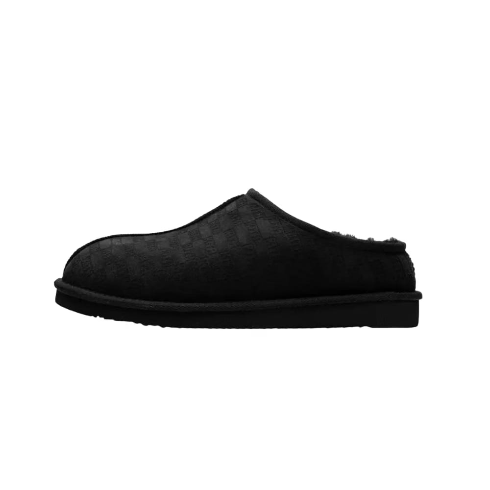 Kith Monogram Shearling Slippers - Black