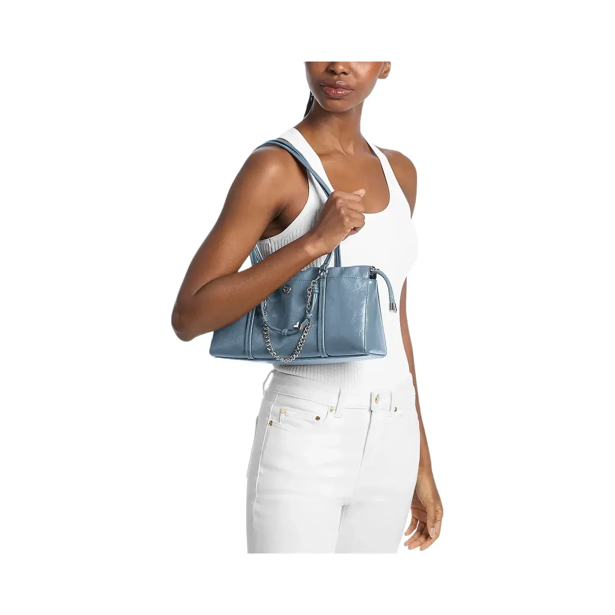 Michael Kors Matilda Small Cinched Shoulder Bag Denim