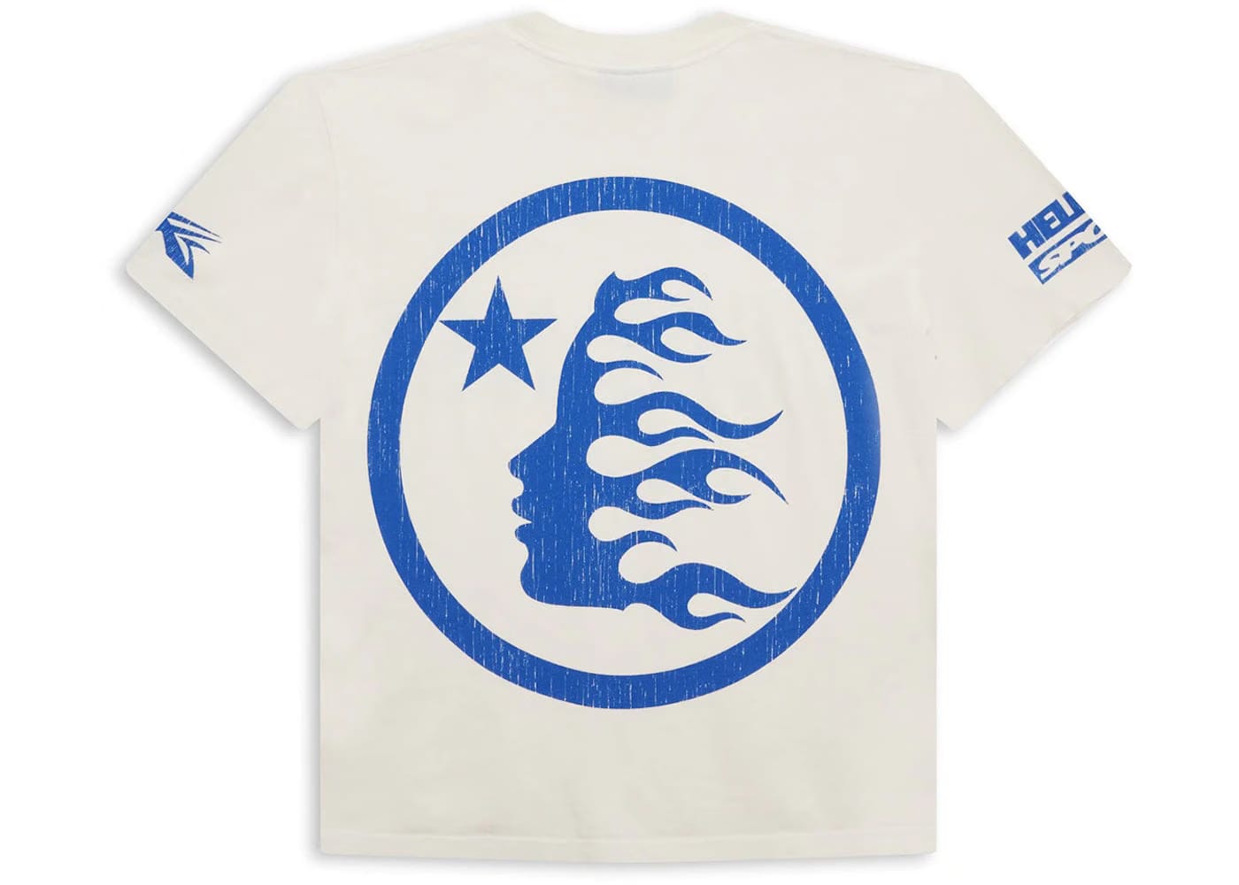 Hellstar Beat Us T-Shirt White Blue