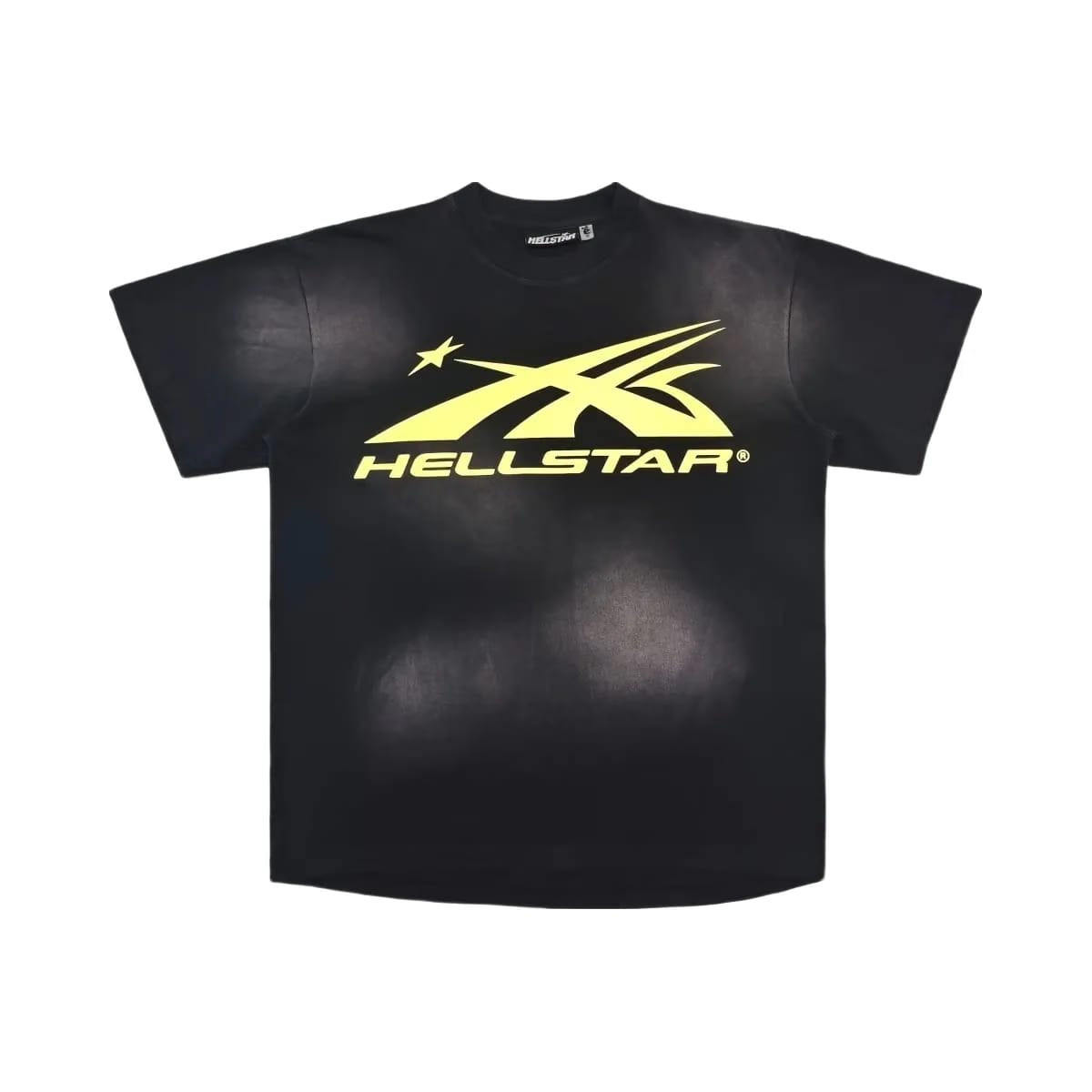 Hellstar Gel Sport Logo T-Shirt Black Yellow
