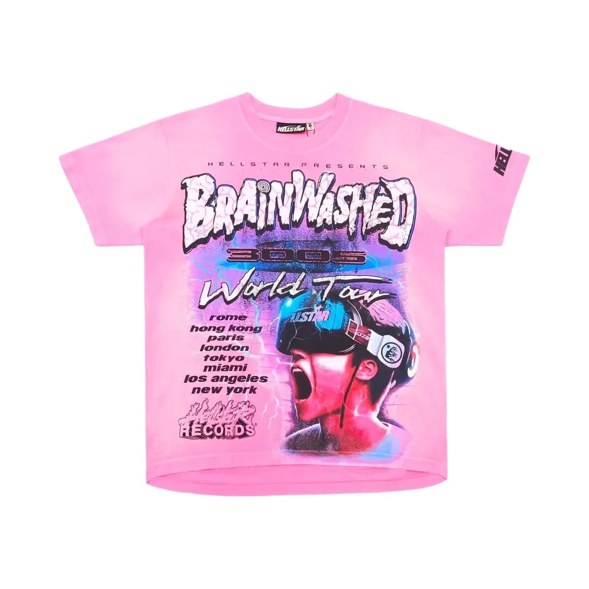 Hellstar Brainwashed World Tour T-Shirt Pink