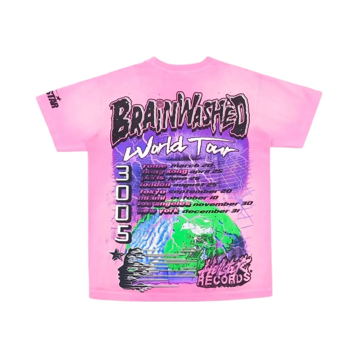 Hellstar Brainwashed World Tour T-Shirt Pink