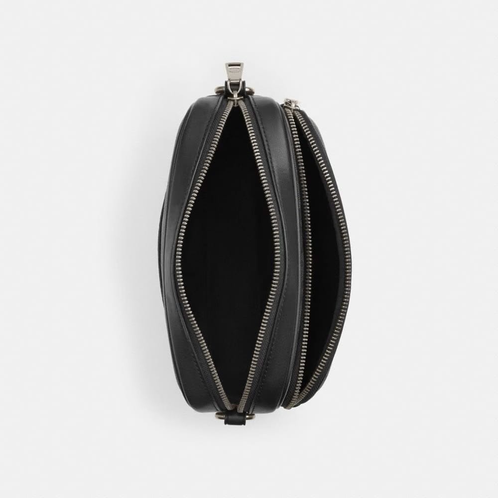Coach Finlay Crossbody Bag In Signature Canvas Gunmetal Charcoal Black