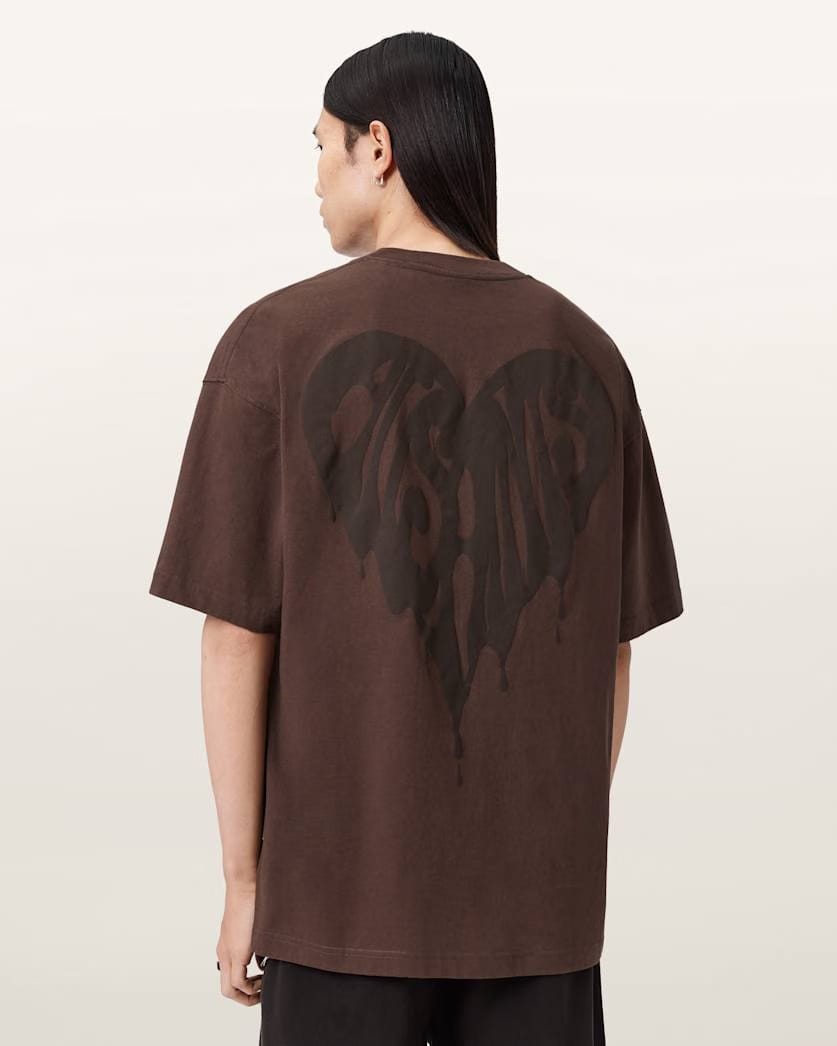 AllSaints Trip Short Sleeve T Shirt Bitter Brown