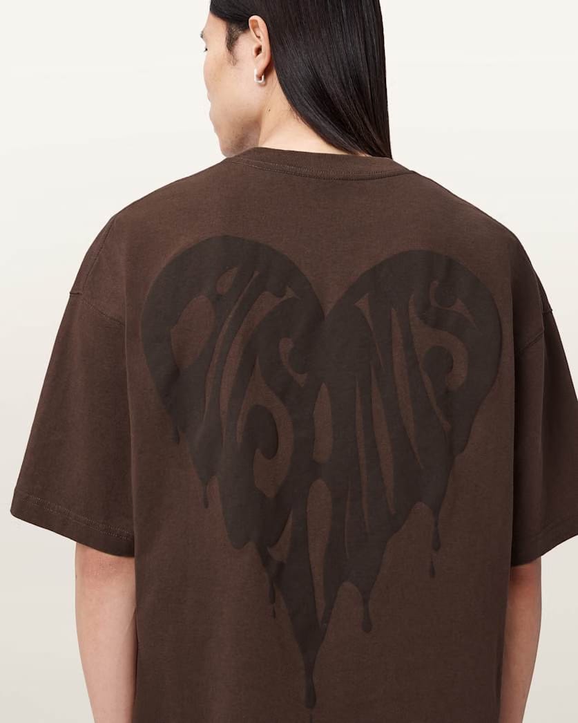 AllSaints Trip Short Sleeve T Shirt Bitter Brown