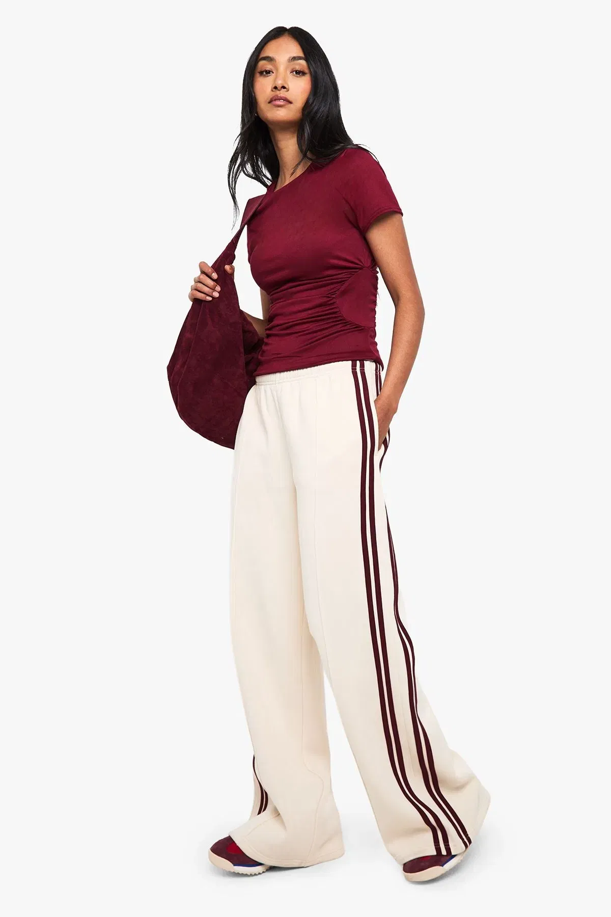 Double Layer Super Soft Gathered Side Top