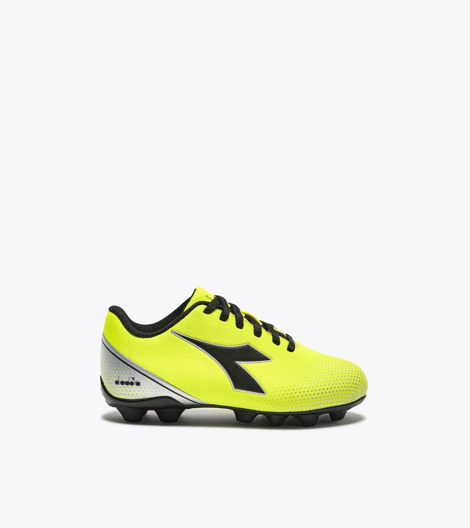 Diadora Pichichi 7 Md Jr Yellow Fl Dd/Black/Silver