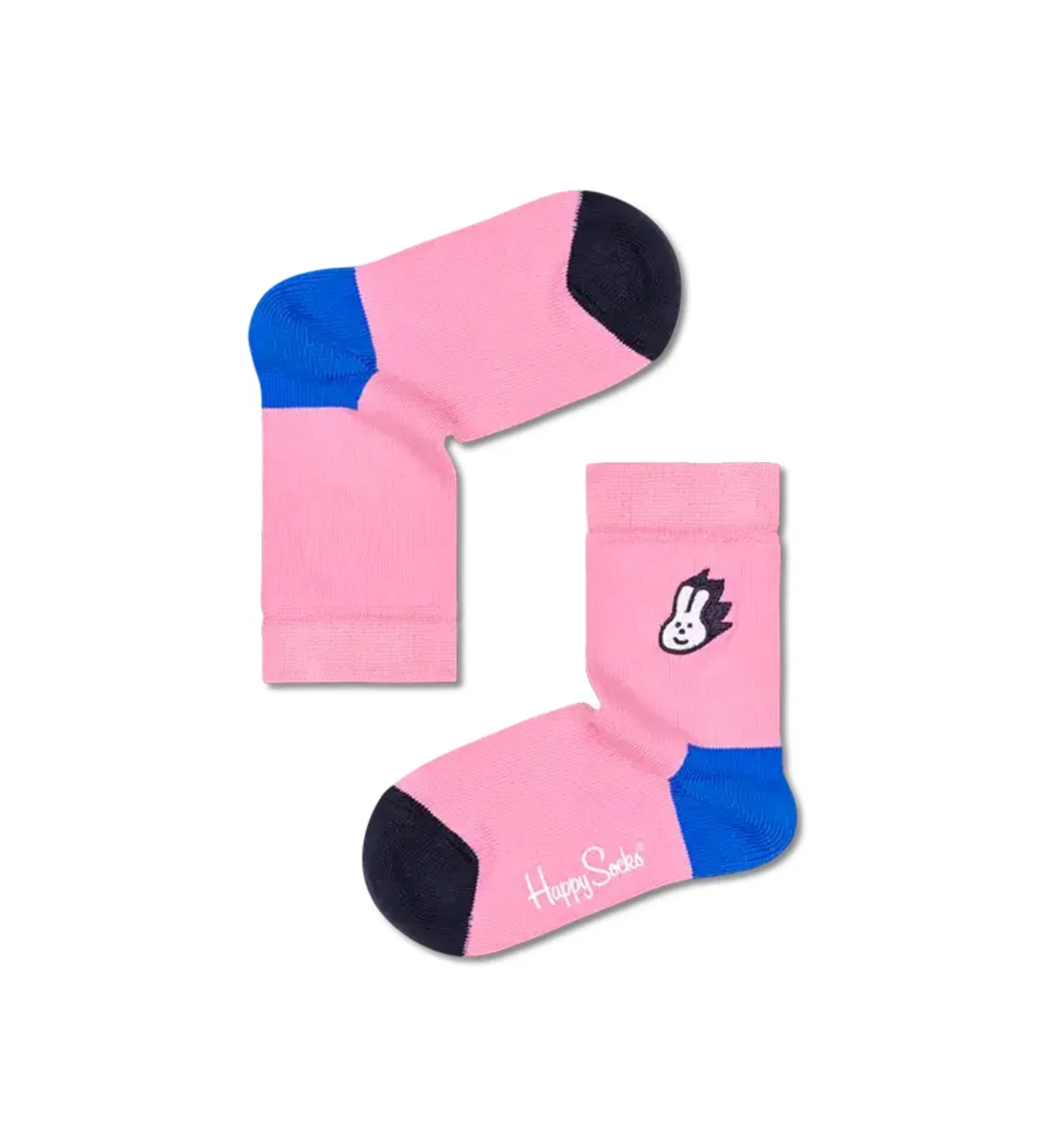 Happy Socks Unisex Bunny Embroidery Crew Length Socks for Kids