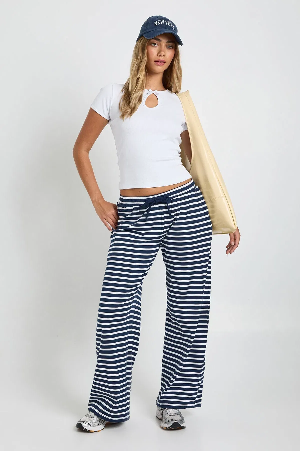 Ribbed Bow Detail Cap Sleeve Top