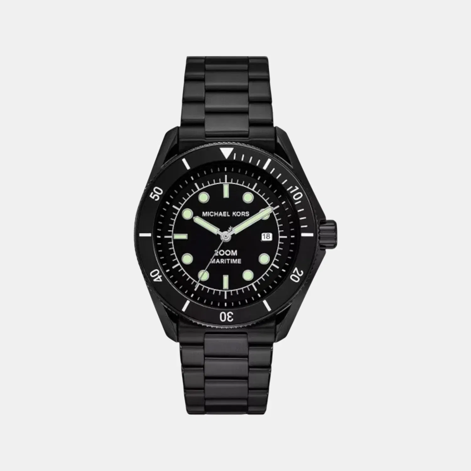 Michael Kors Maritime Men Quartz Black Dial Analog Stainless Steel Watch Mk9181