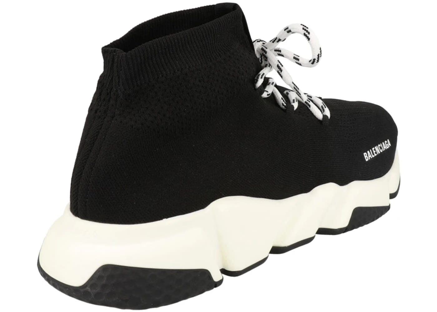 Balenciaga Speed Lace Up Black White
