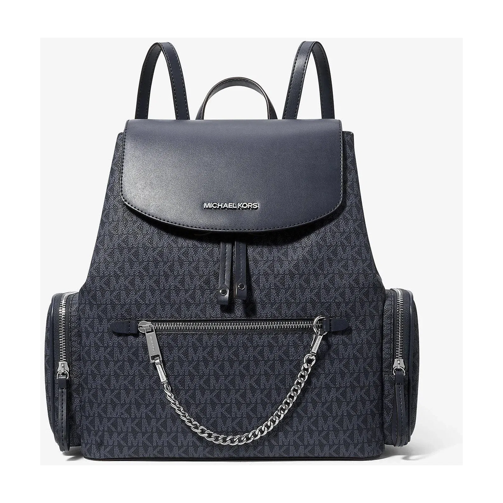 Michael Kors Jet Set Large Signature Logo Backpack Admiral
