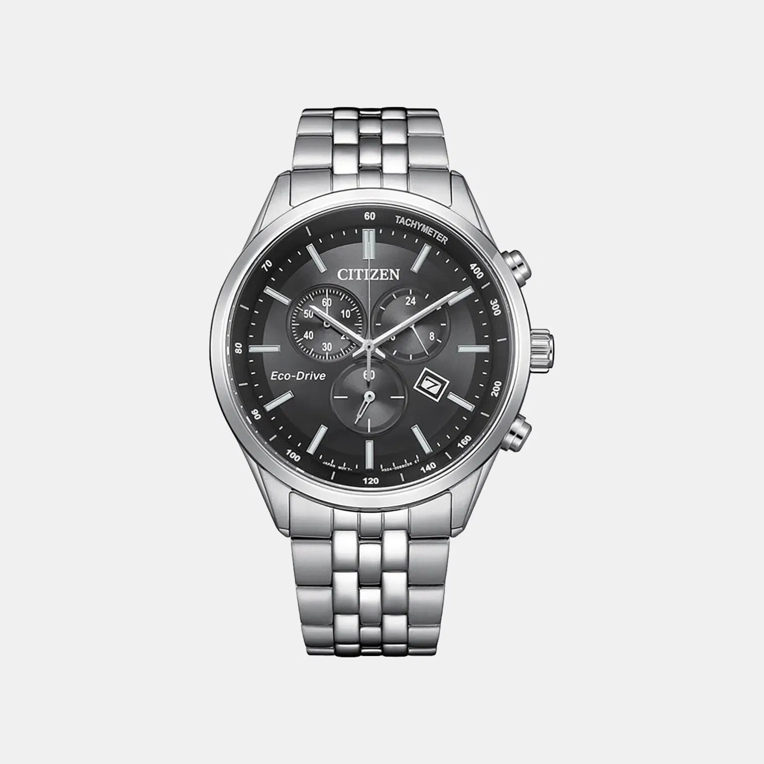 Citizen Eco-Drive Men Quartz Black Dial Analog Stainless Steel At2570-56E