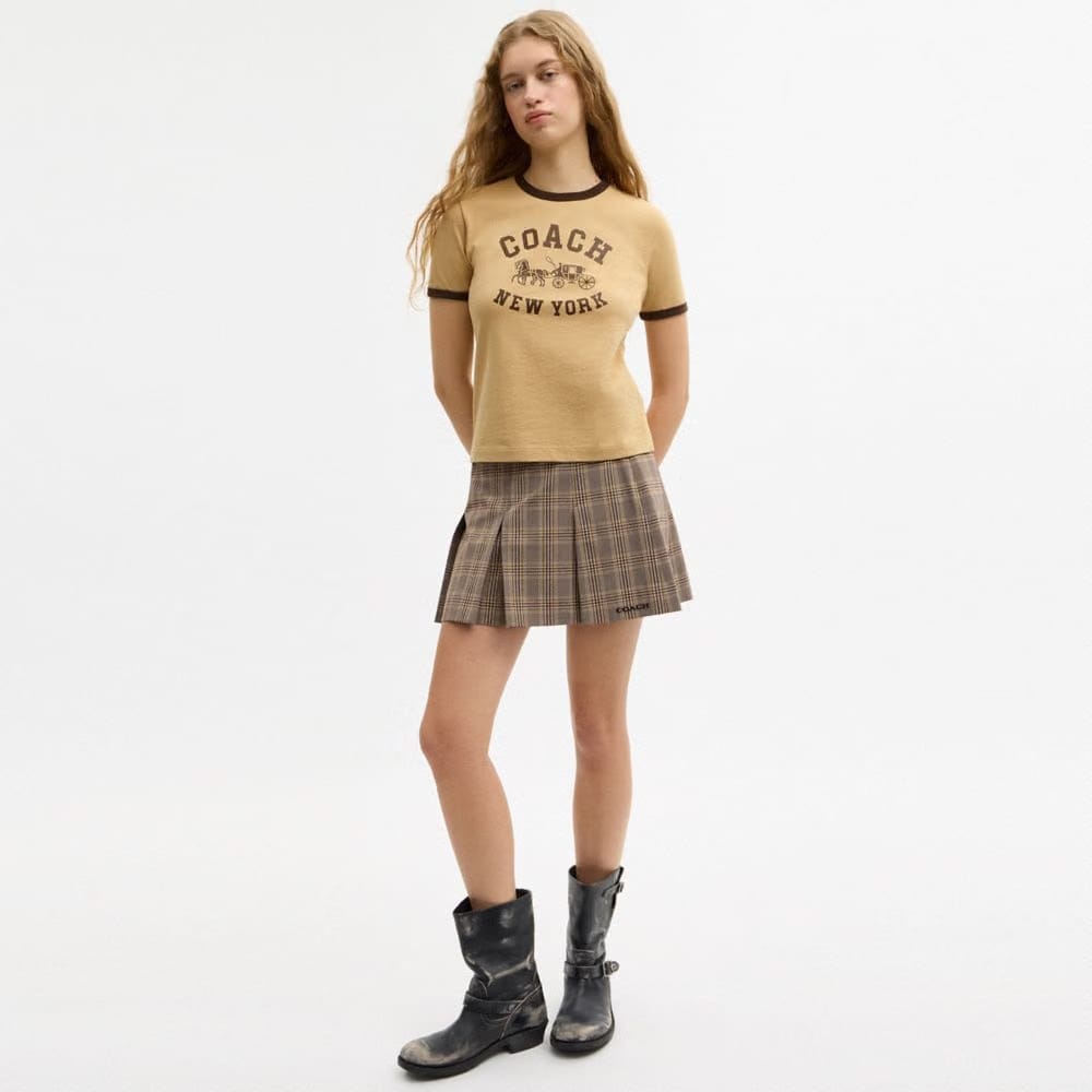Horse And Carriage Ringer T-Shirt In Organic Cotton