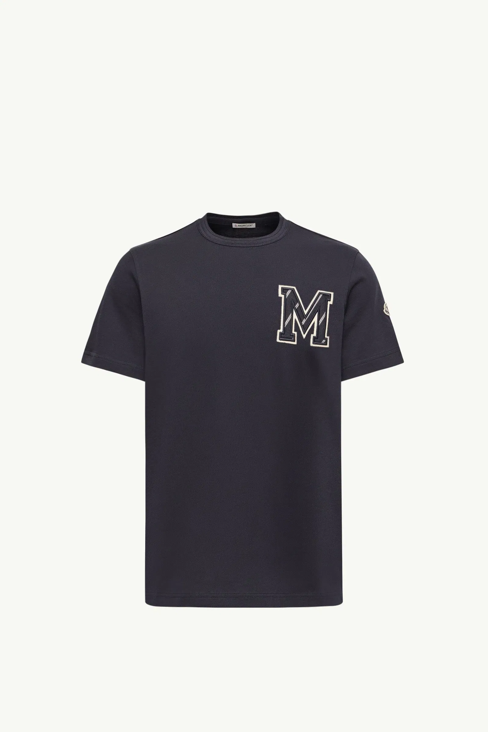Moncler Cotton Jersey Monogram T-Shirt Navy Blue Navy Blue
