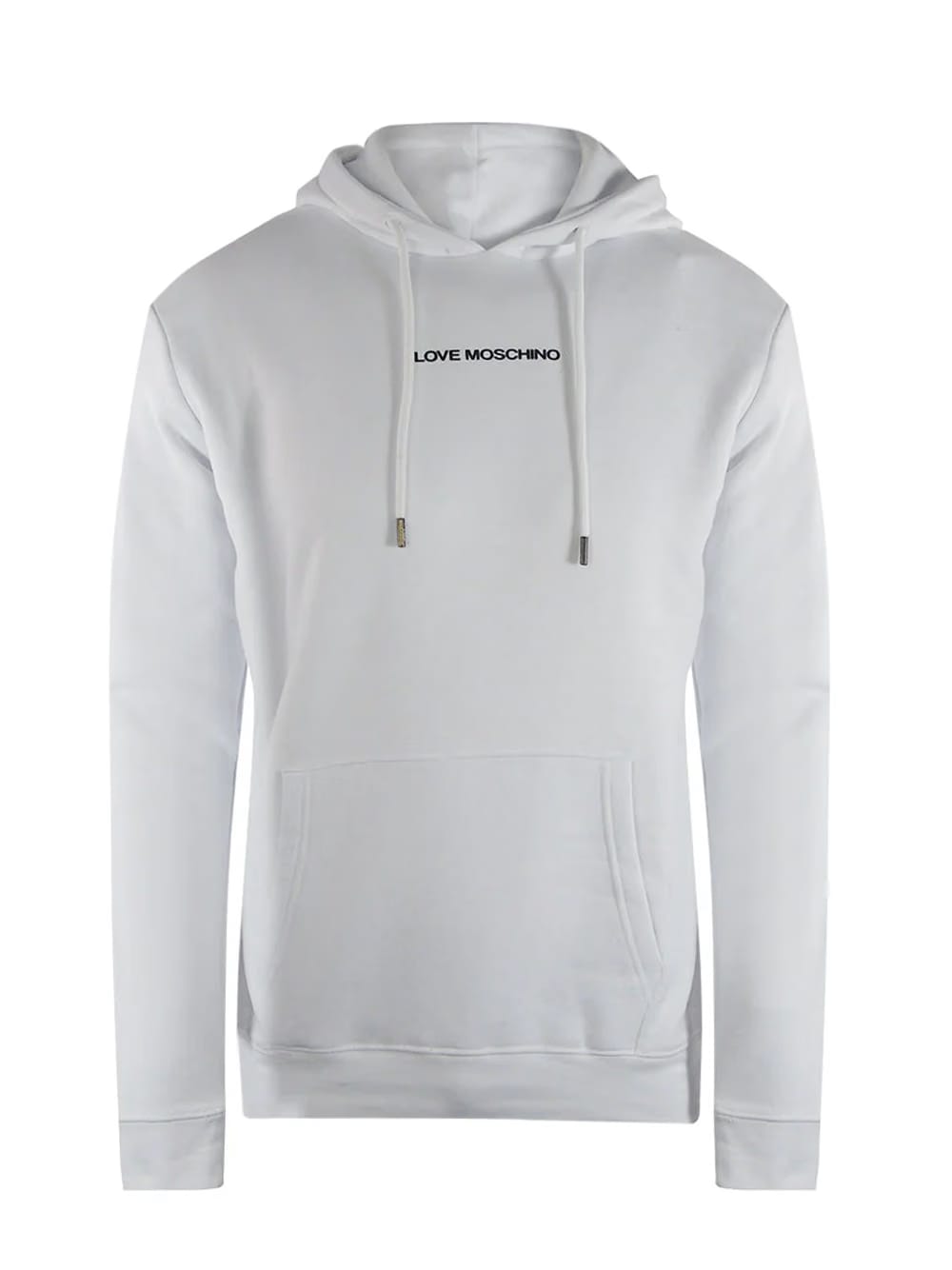Love Moschino Plain Logo White Hoodie