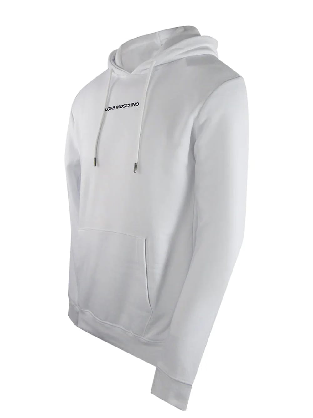 Love Moschino Plain Logo White Hoodie