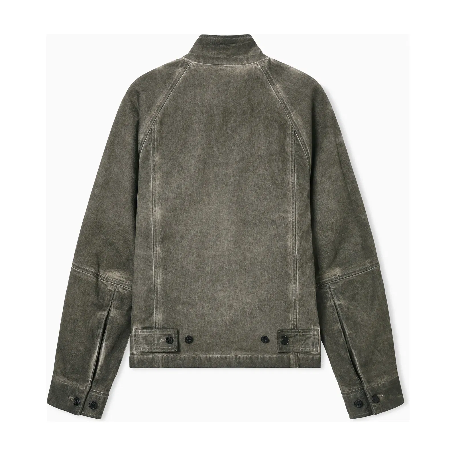 Emporio Armani Garment-dyed, dirty-wash stretch-denim jacket