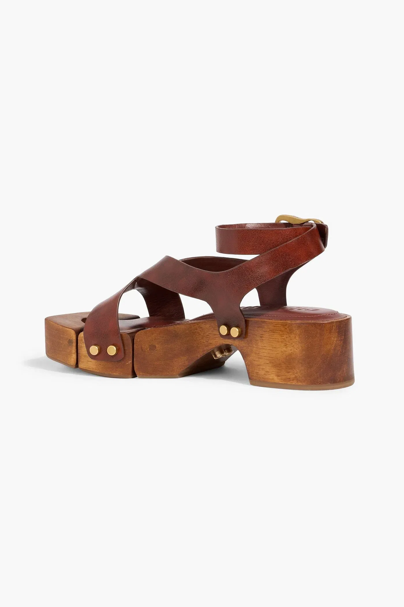 Cult Gaia Peppa Leather Sandals Brown Women's