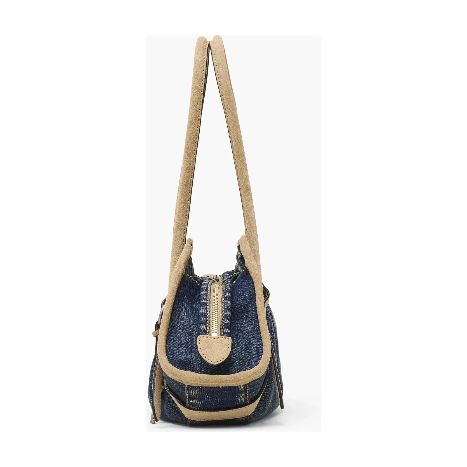 The Denim Suede Cristina Satchel